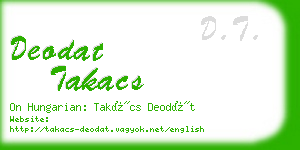deodat takacs business card